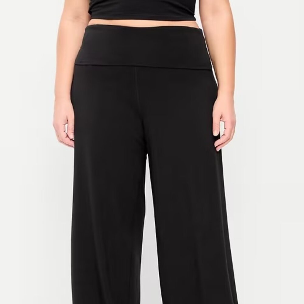 Old Navy Black Active Wide-Leg Pants
